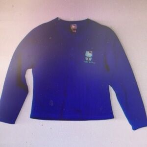 Blue Long Sleeve Shirt with Character Design